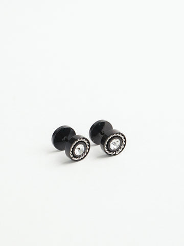 Peter Barbell Earrings (Black)