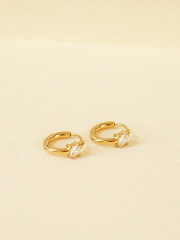 Violetta Cube Huggie Earrings