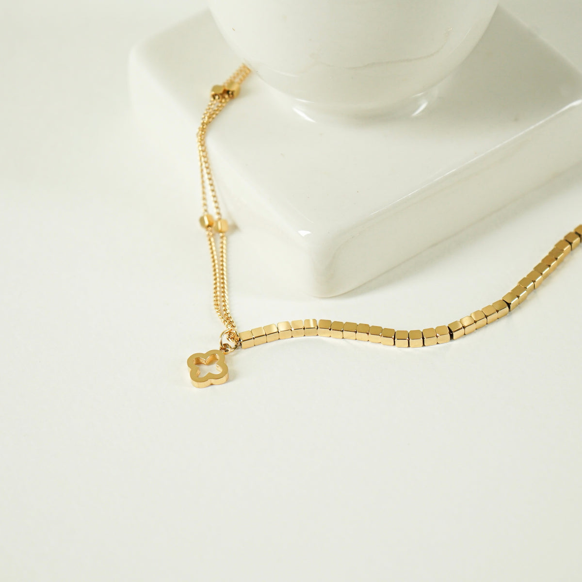 Mary Clover Beaded Bracelet