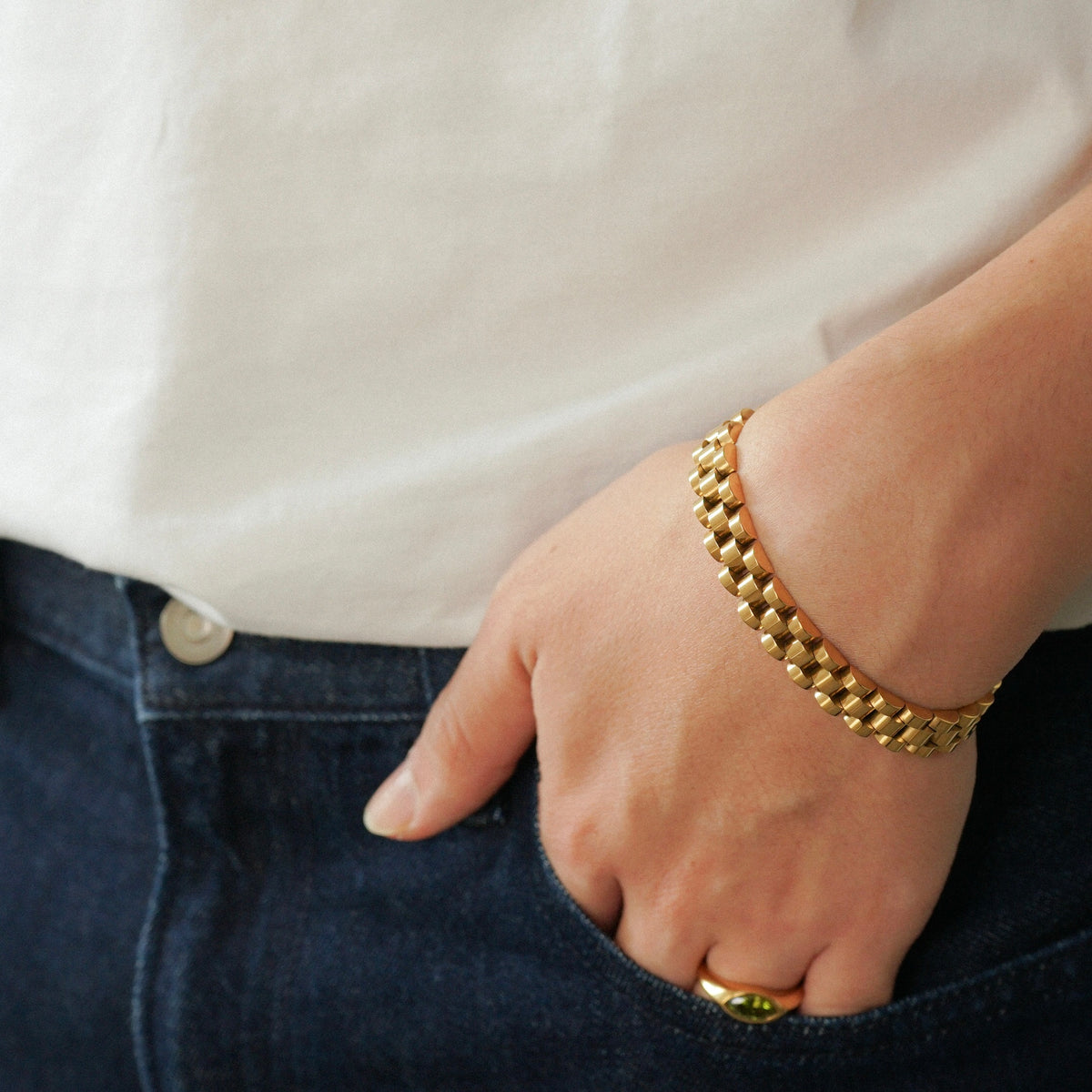Tate Chain Link Bracelet (Gold)
