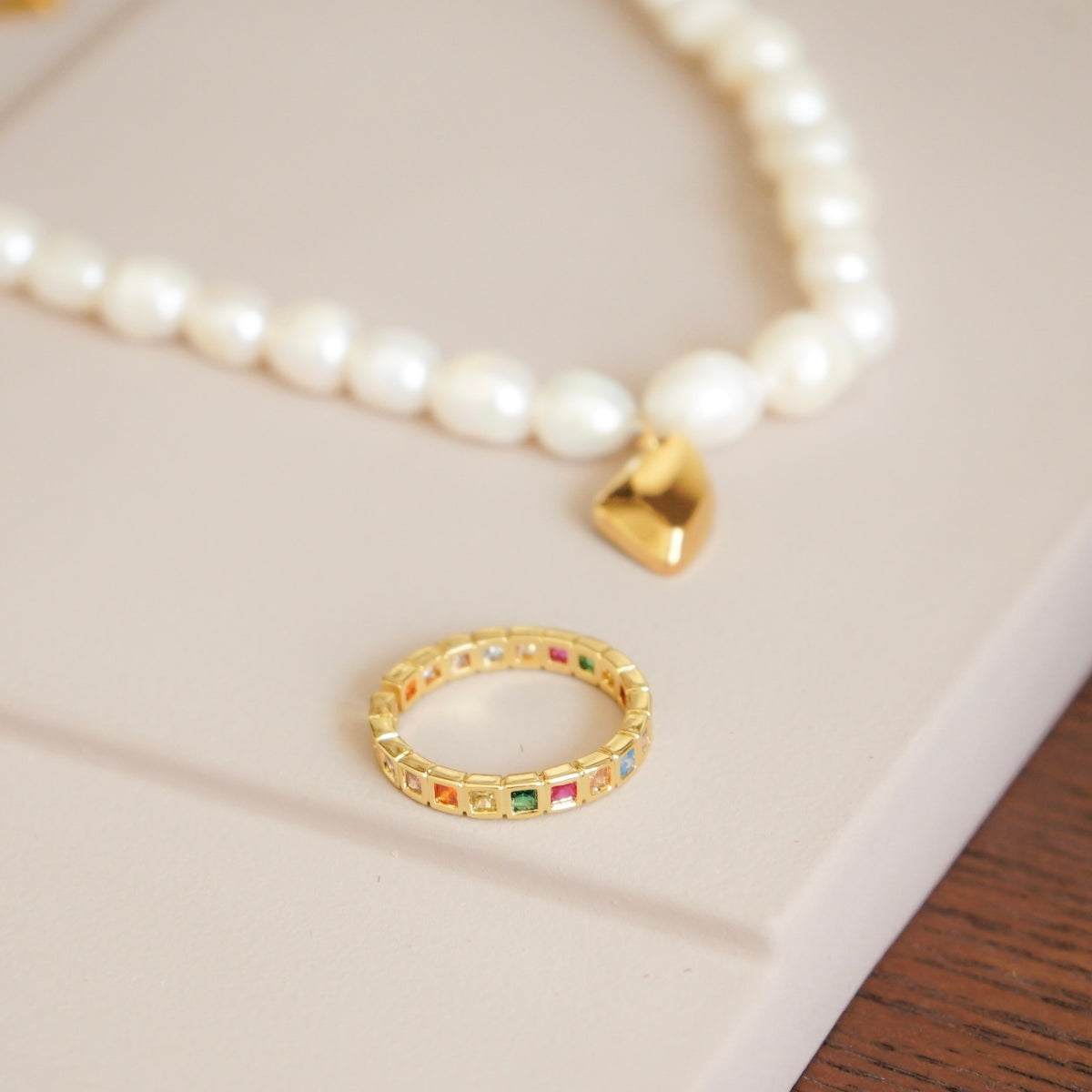 Wednesday Rainbow Adjustable Ring