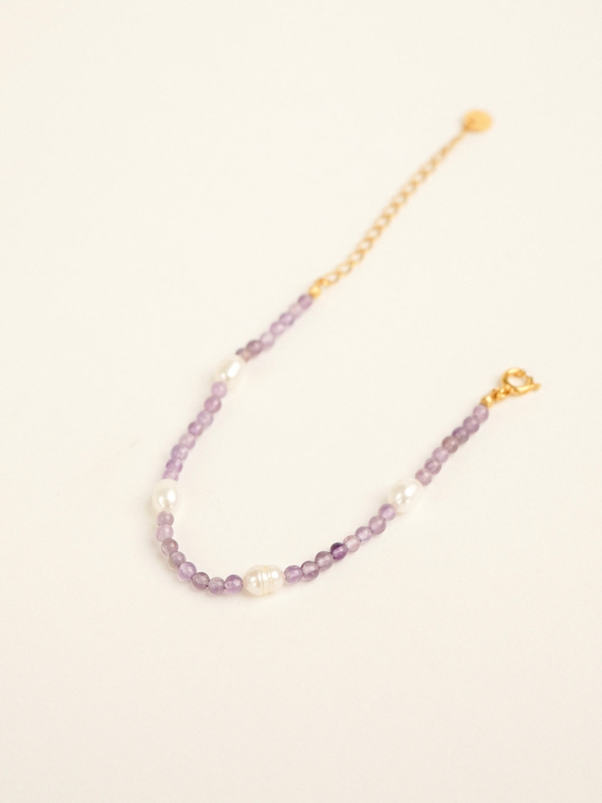 Novah Amethyst Beaded Bracelet