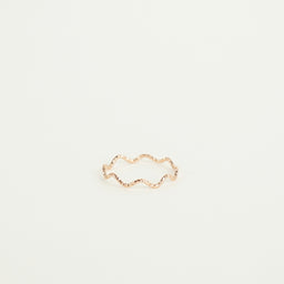 Jamie Textured Wavy Ring (Rose Gold)