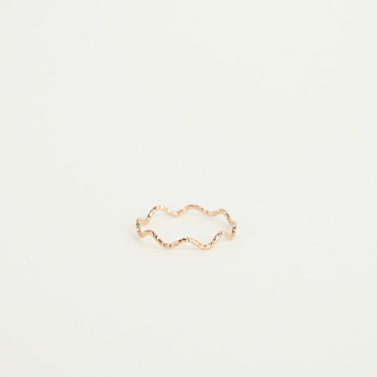Jamie Textured Wavy Ring (Rose Gold)