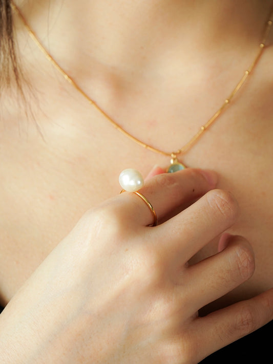 Aurelia Pearl Adjustable Ring