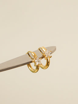 Valley Star Huggie Earrings