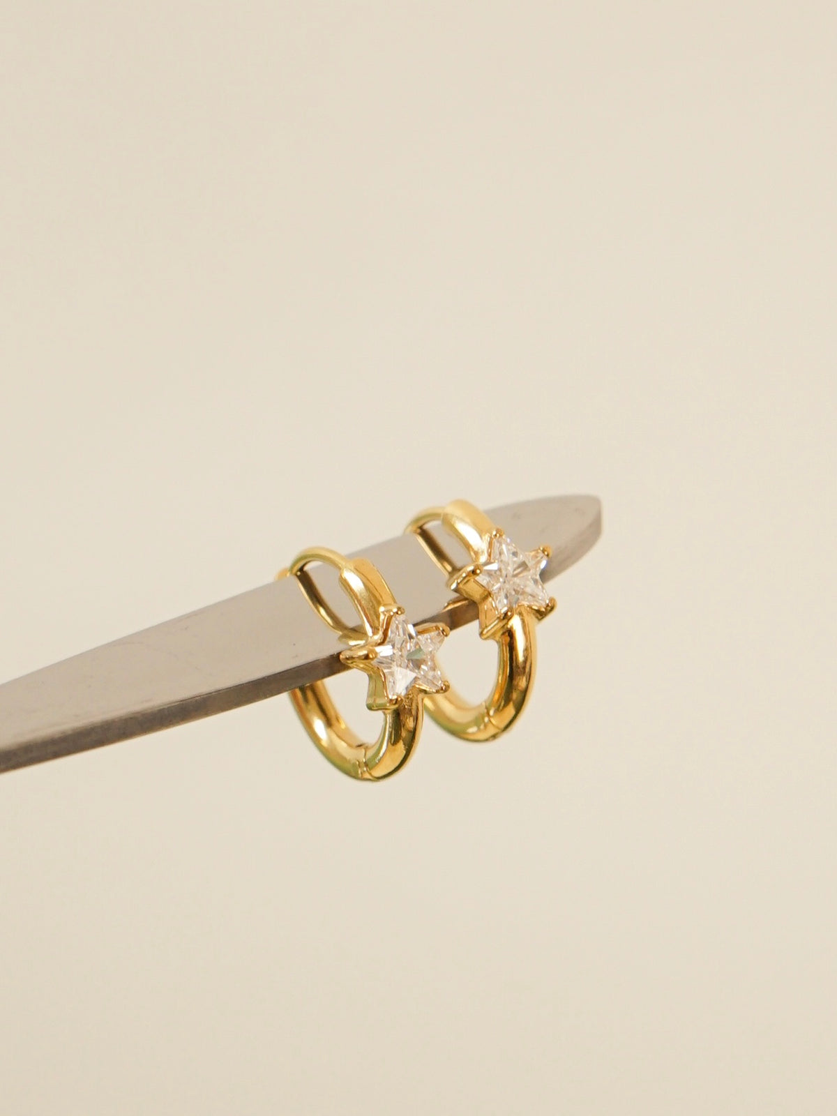 Valley Star Huggie Earrings