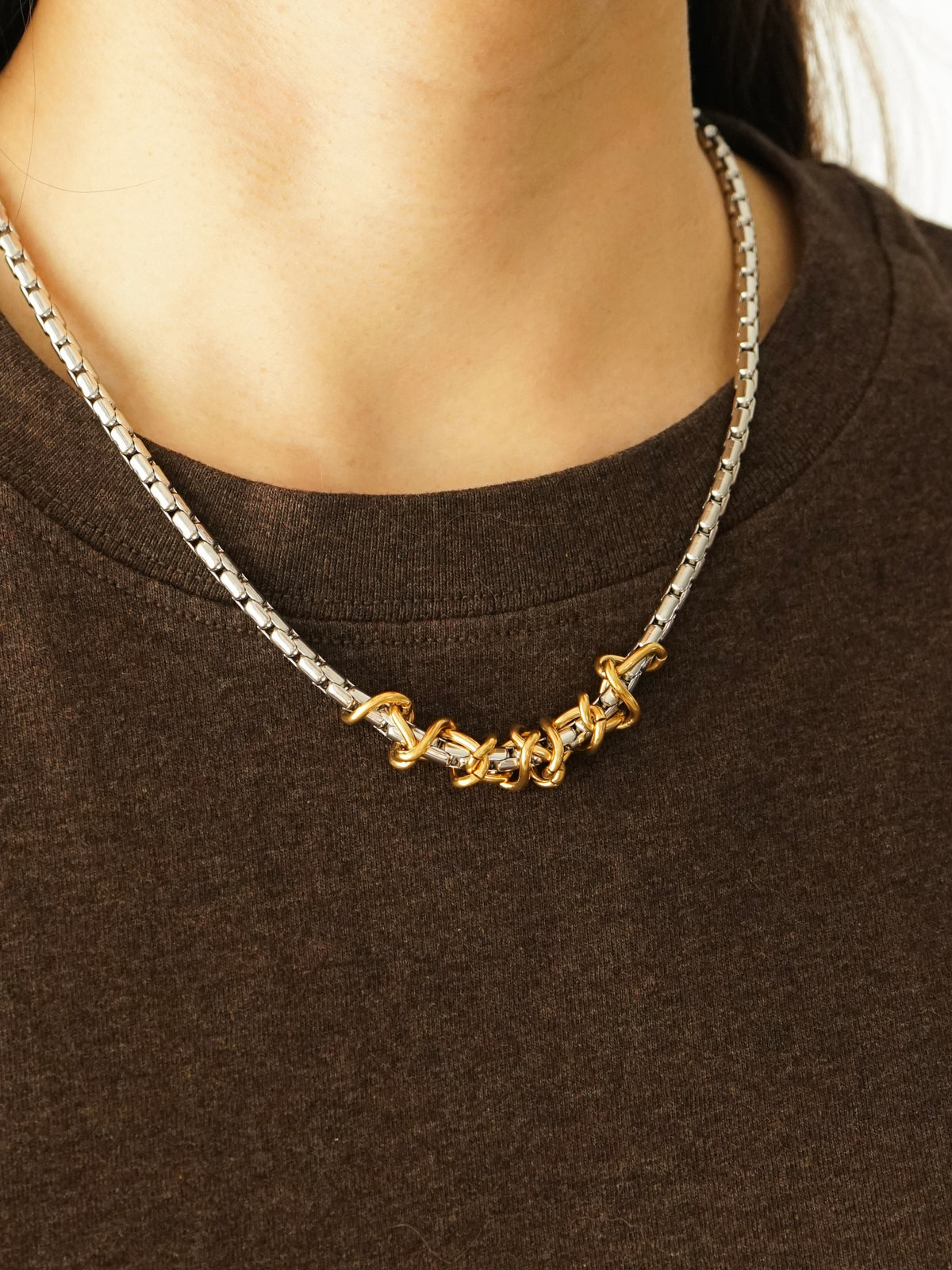 Patrick Duo Tone Interwoven Necklace