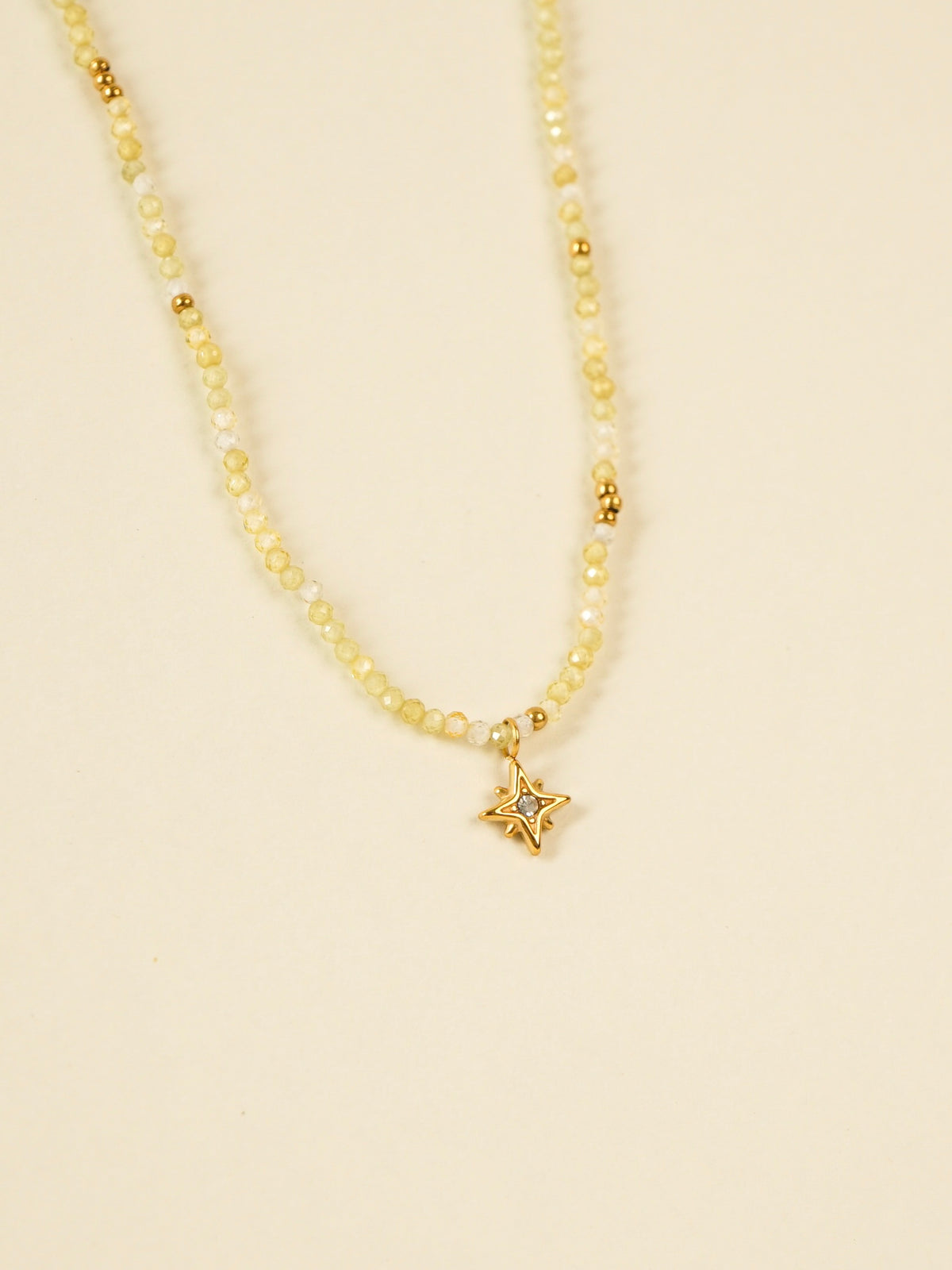 Lina North Star Beaded Necklace