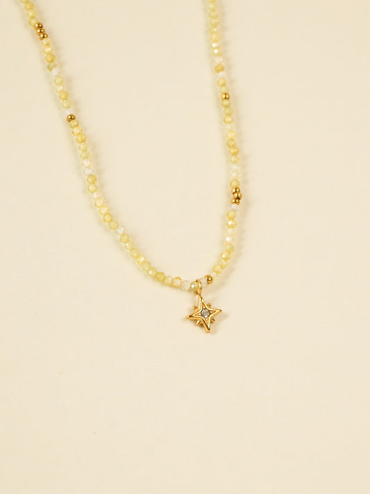 Lina North Star Beaded Necklace