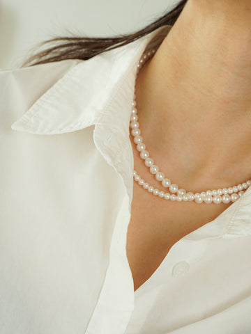 Zahara Classic Pearl Necklace