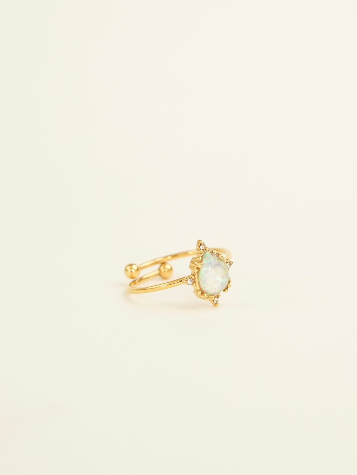Seraphina Opal Teardrop Adjustable Ring