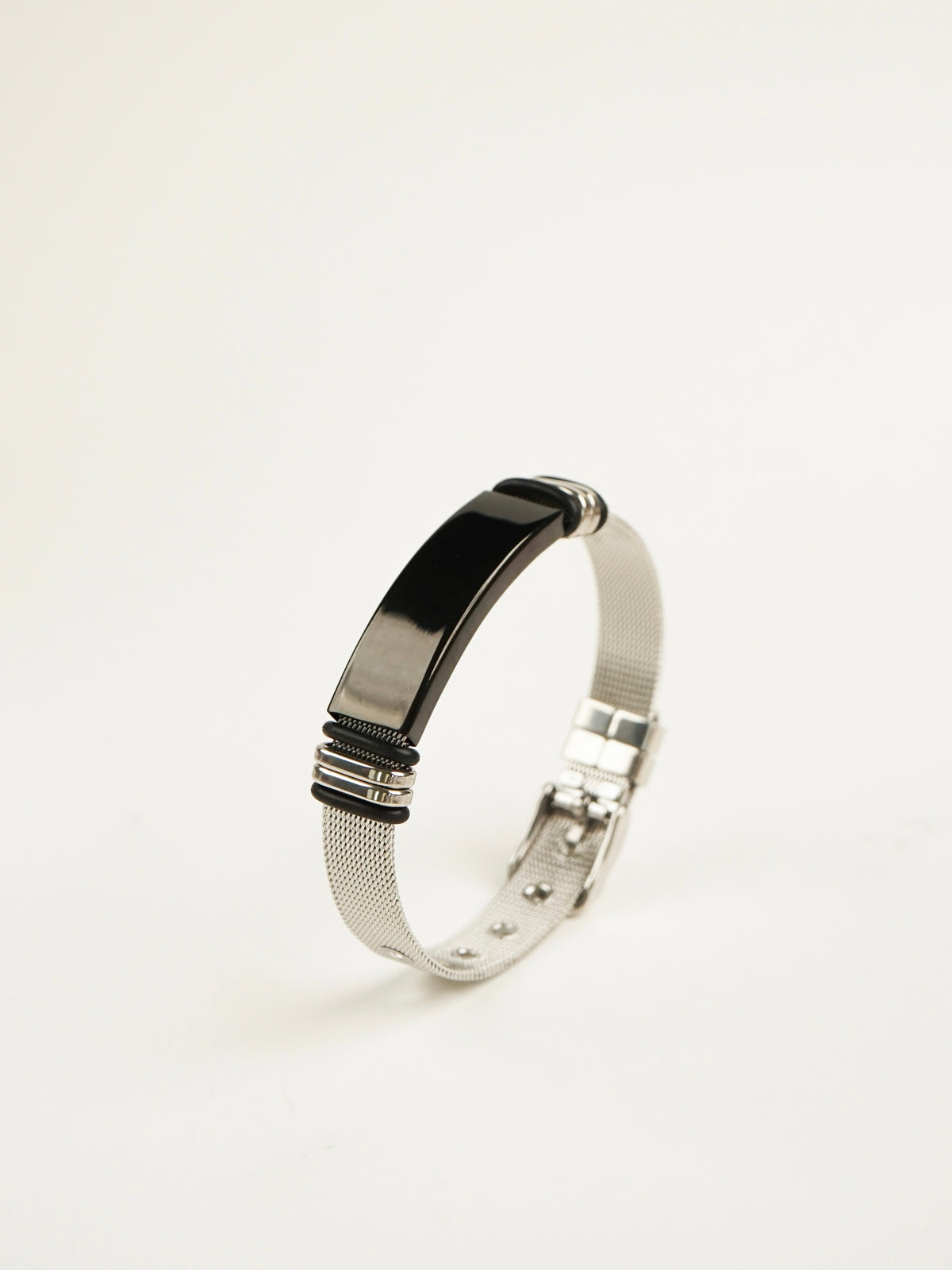 Grayson Bar Watch Strap Bracelet (Silver Black)