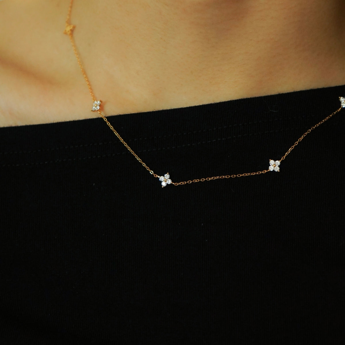 Hailee Clover Necklace (Gold)