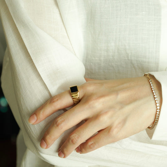 Universe Square Signet Ring