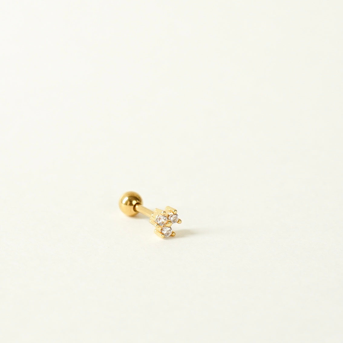 Ozzy Flower Barbell Earring (Gold)