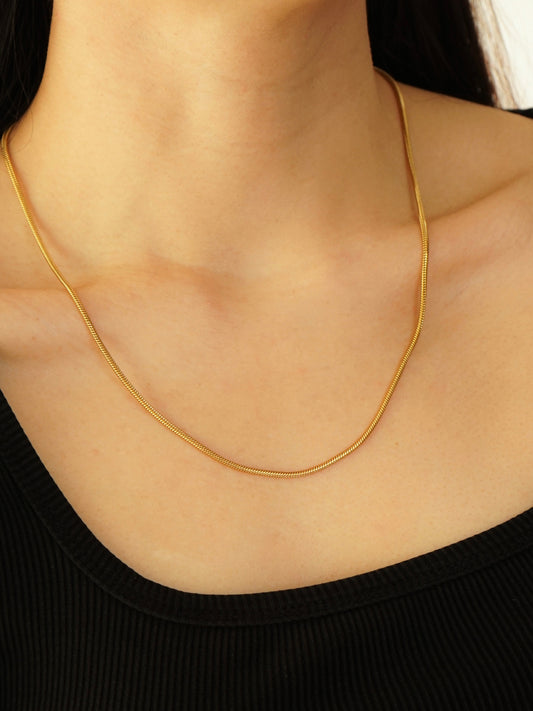 Cooper Classic Snake Chain Necklace (Gold)