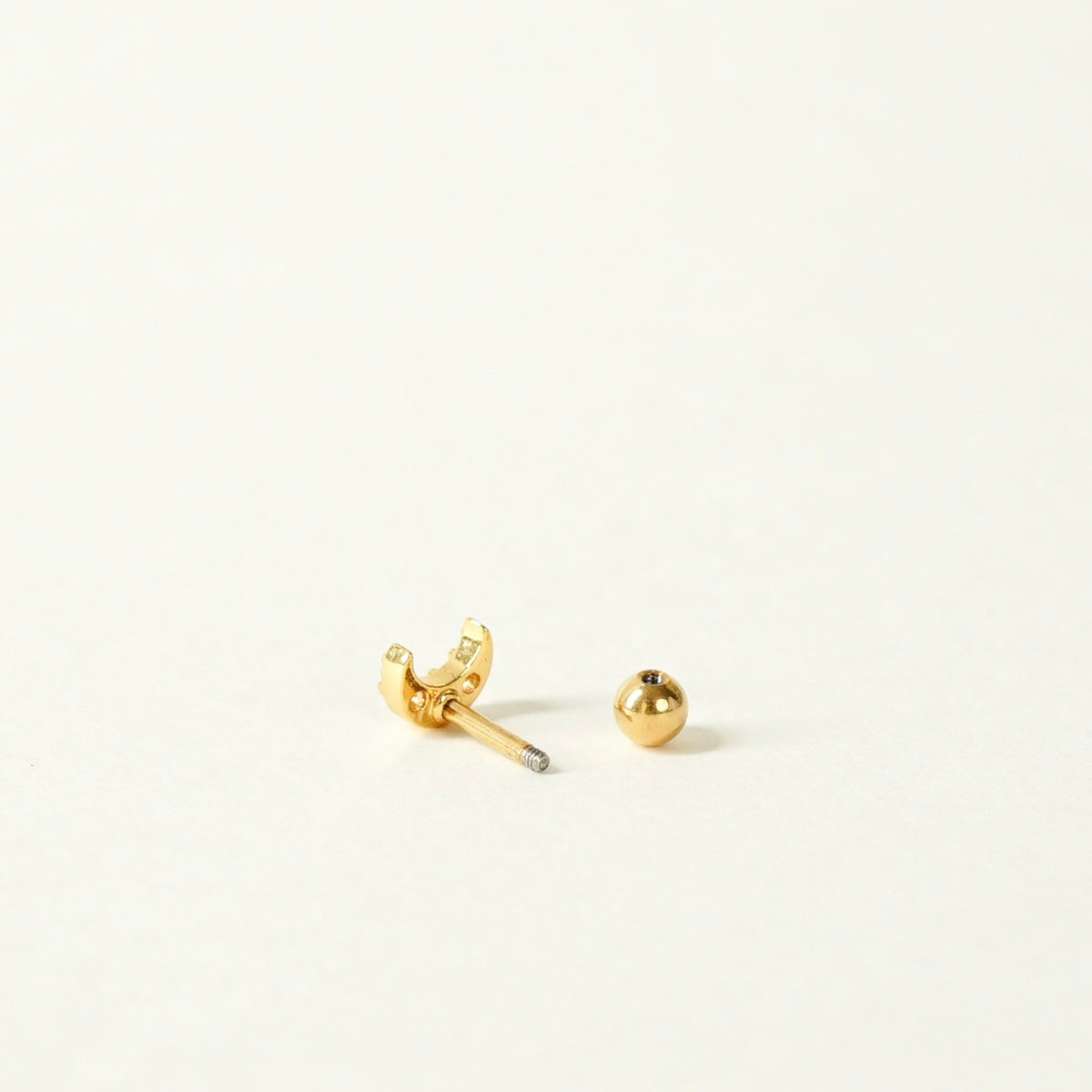 Nellie Moon Barbell Earring (Gold)