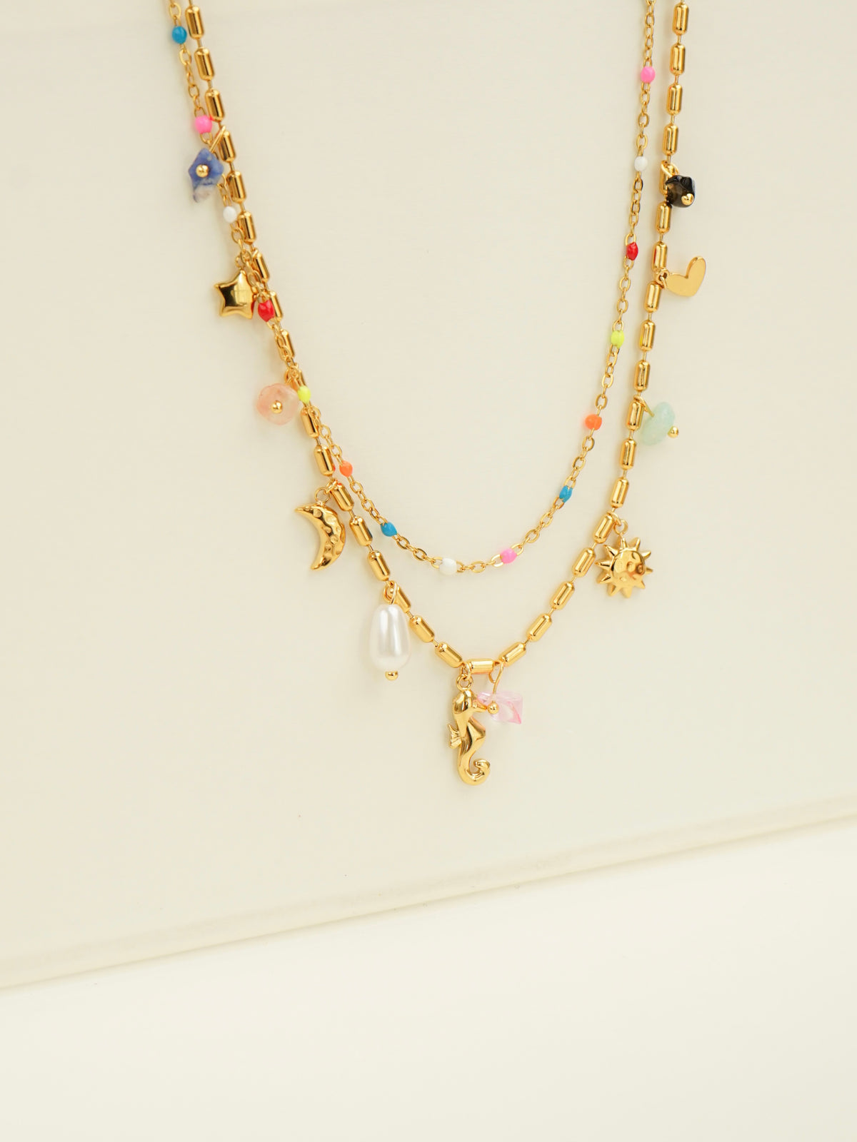Urith Coastal Charm Layered Necklace