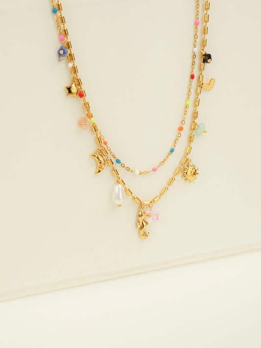 Urith Coastal Charm Layered Necklace