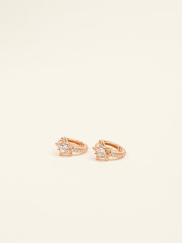 Yohana Star Pavé Huggie Earrings