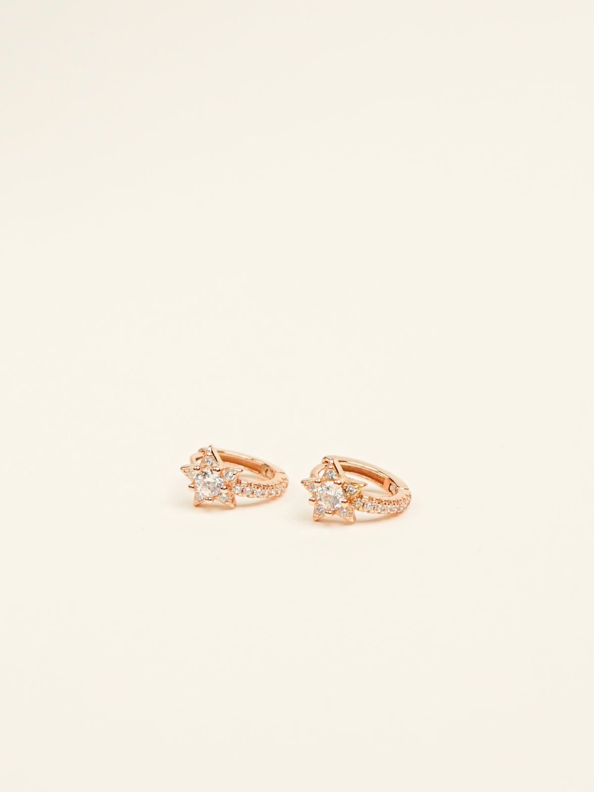 Yohana Star Pavé Huggie Earrings