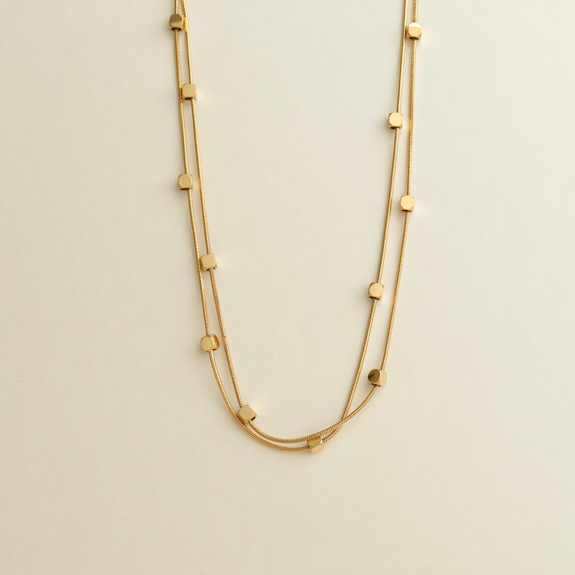 Ines Cube Layered Necklace