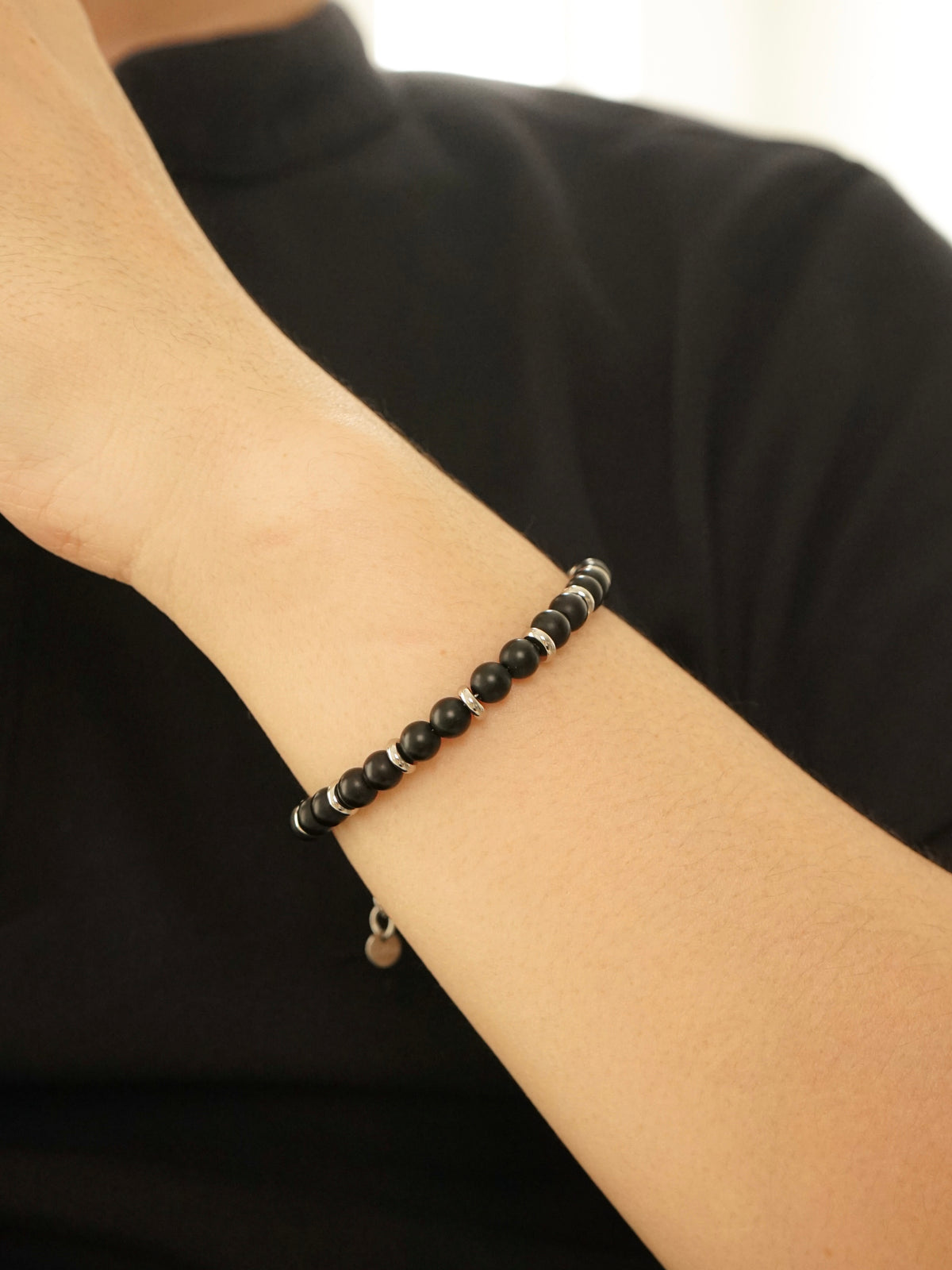 David Matte Black Beaded Bracelet