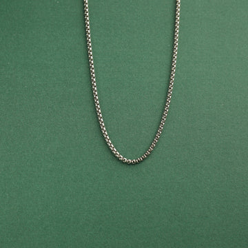 Fabian Box Chain Necklace (Silver)