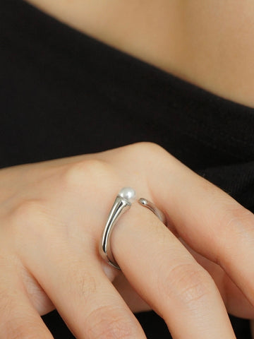 Quella Pearl Open Ring (Silver)