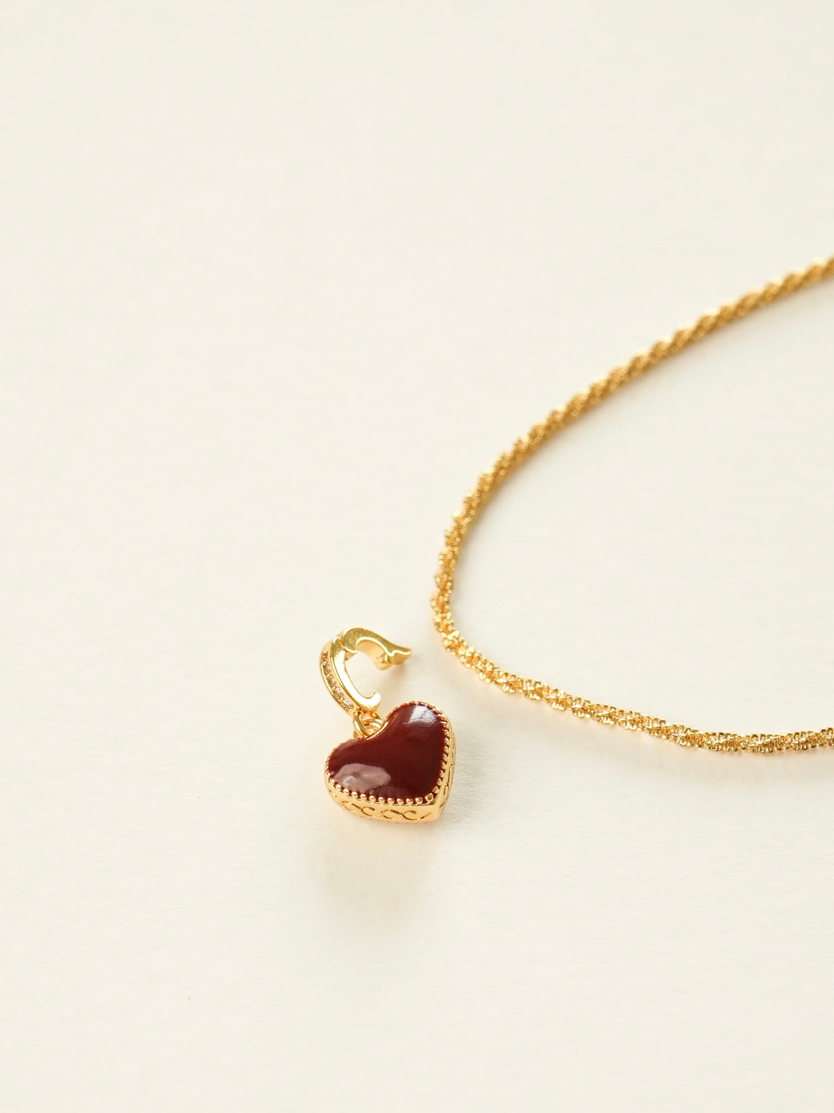 Wrenna Reversible Heart Necklace