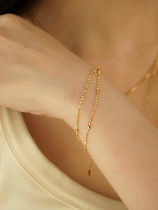 Miley Cube Beaded Layered Bracelet