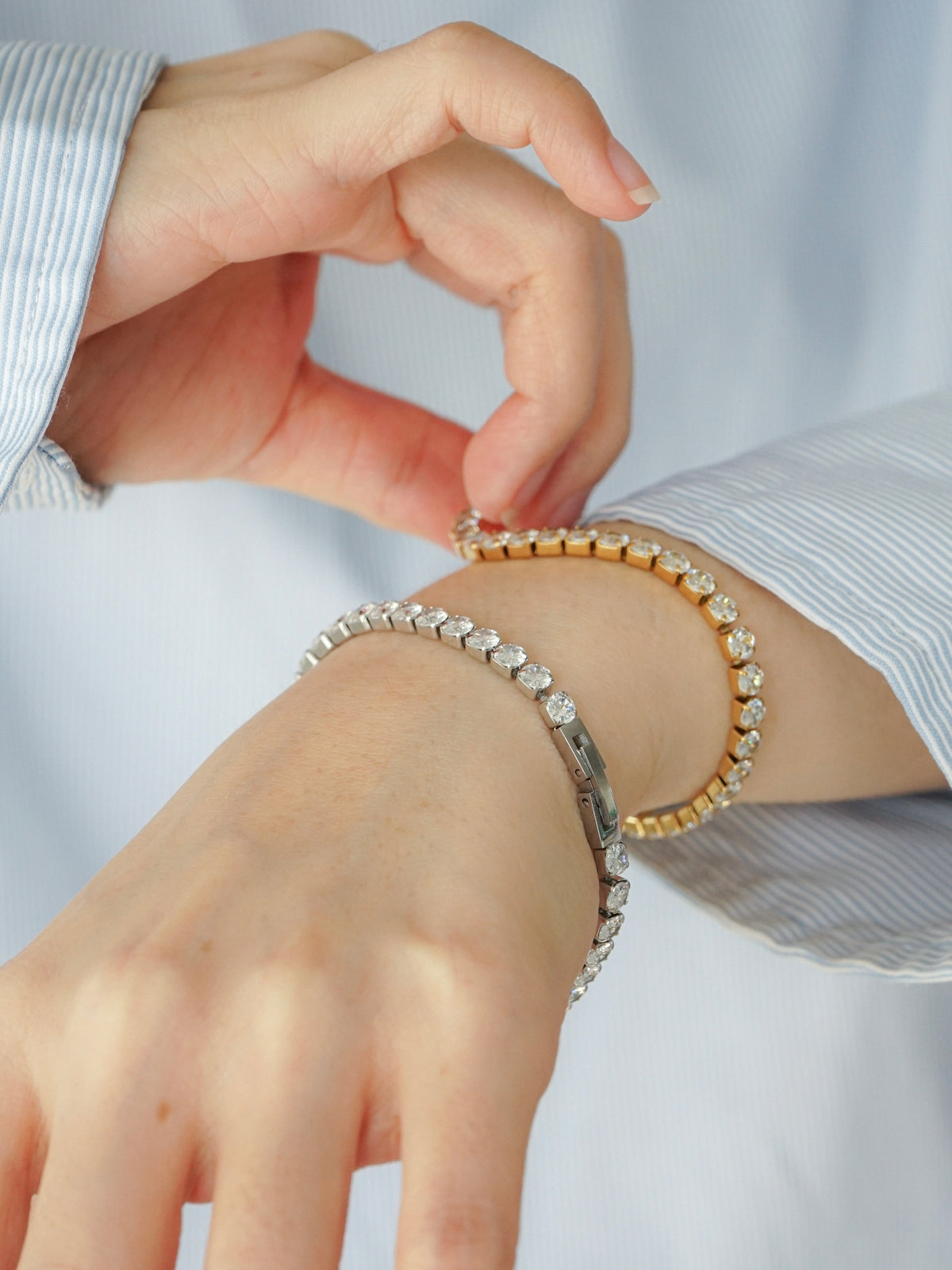 Tennis Bracelet Bold (Silver)