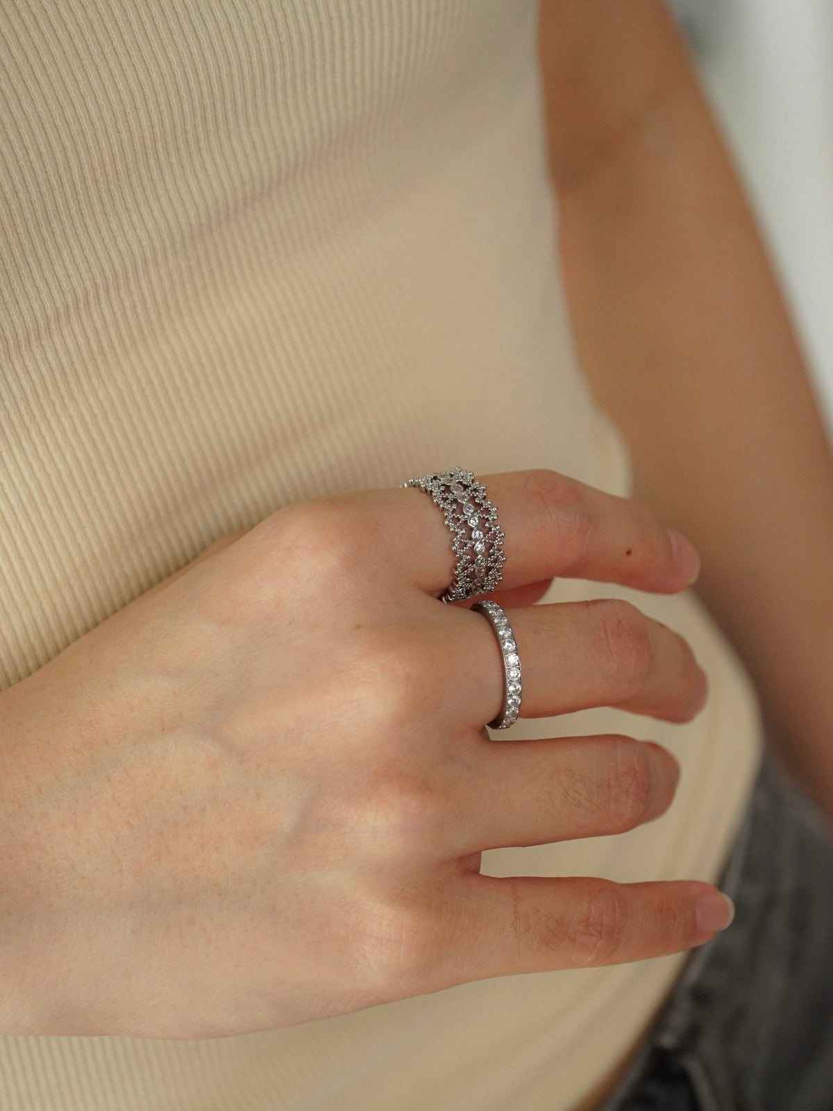 Ensley Lace Adjustable Ring
