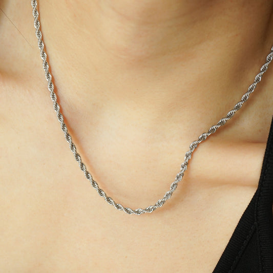 Rope Chain Necklace (Silver)