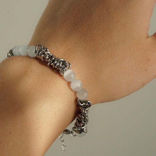 Vance Twisted Chain Beaded Bracelet