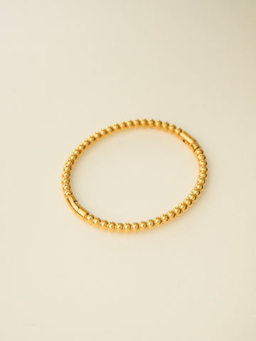 Belle Beaded Bangle (Gold)