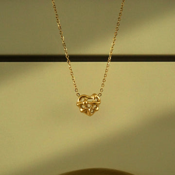 Zoya Woven Heart Necklace