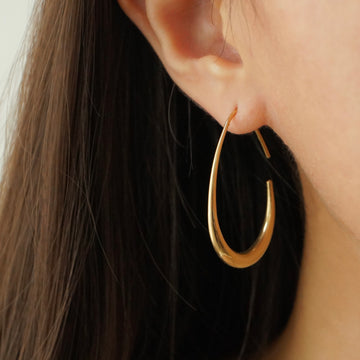 Fiona Hoop Earrings (Gold)
