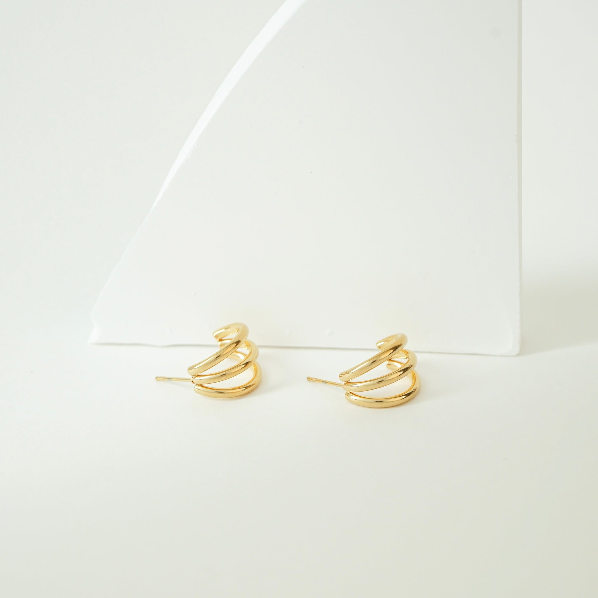 Milani Tri Hoop Earrings (Gold)