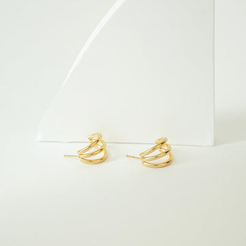 Milani Tri Hoop Earrings (Gold)