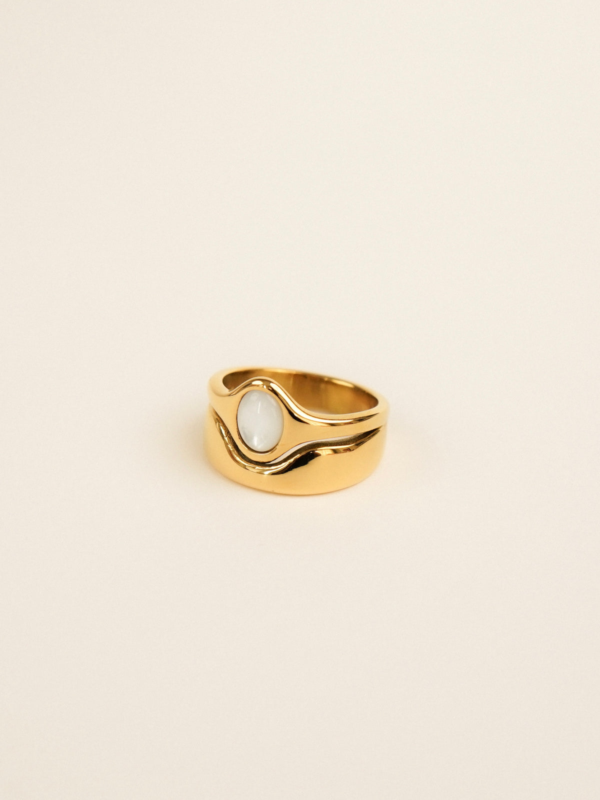 Georgie Mother of Pearl Ring (White)