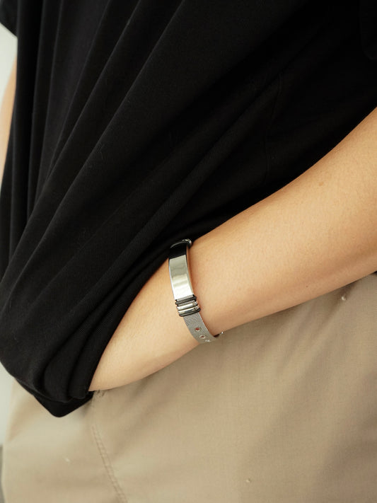 Grayson Bar Watch Strap Bracelet (Silver)