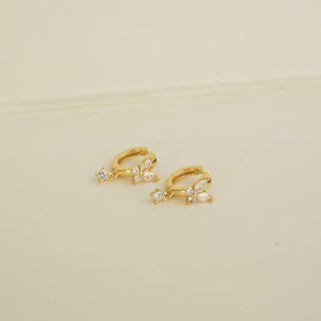 Nalani Butterfly Huggie Earrings (Gold)