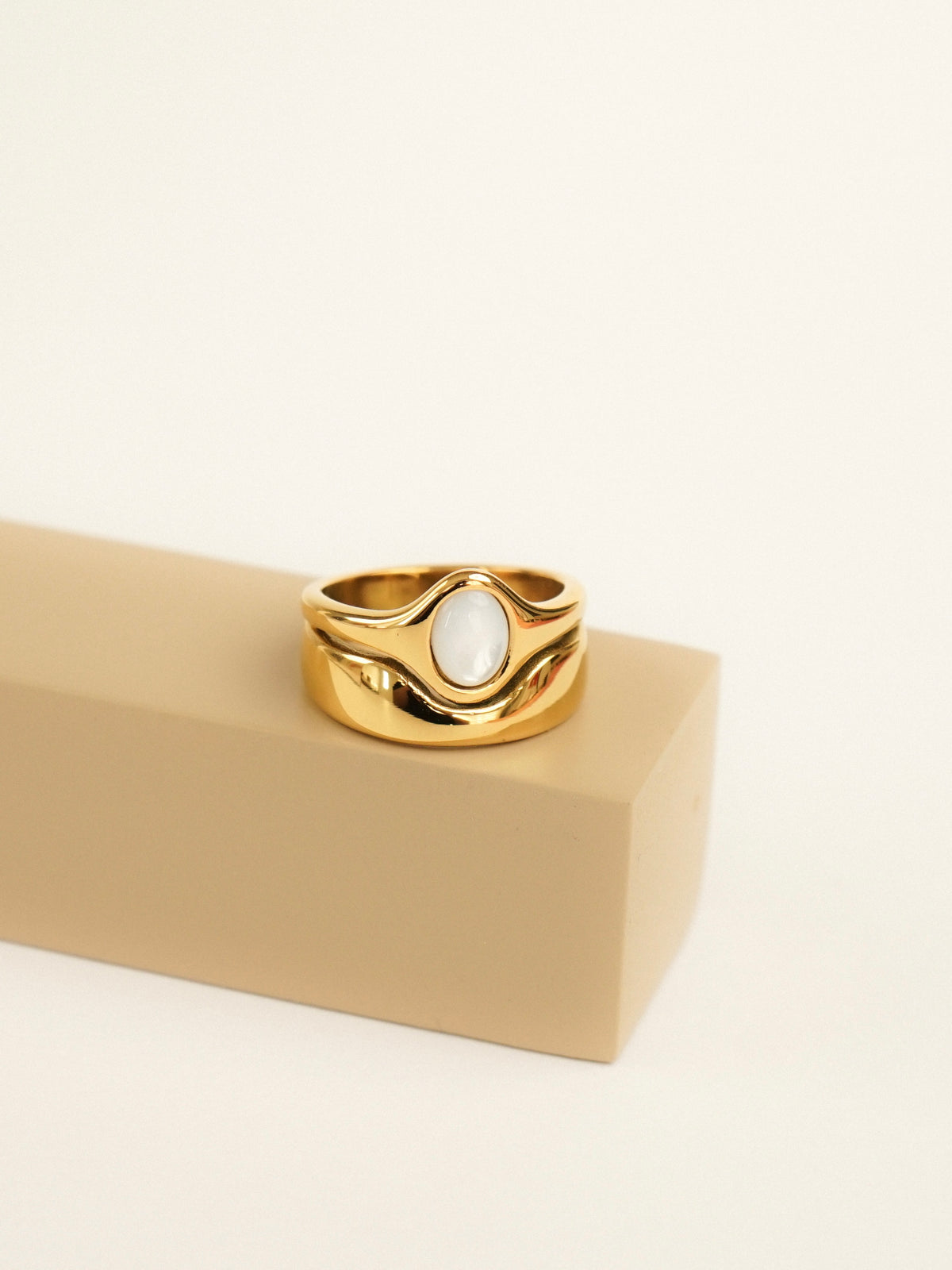 Georgie Mother of Pearl Ring (White)