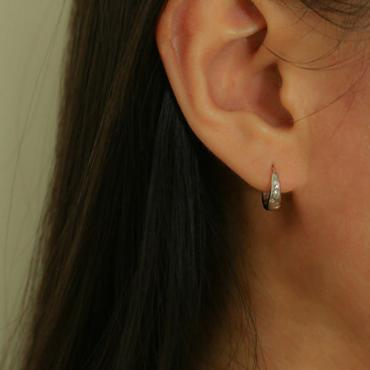 Persephone Star Huggie Earrings (Silver)