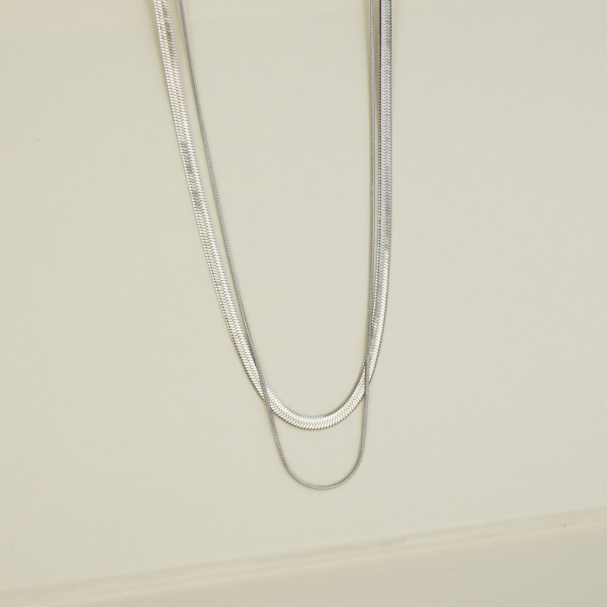 Noelle Layered Necklace (Silver)