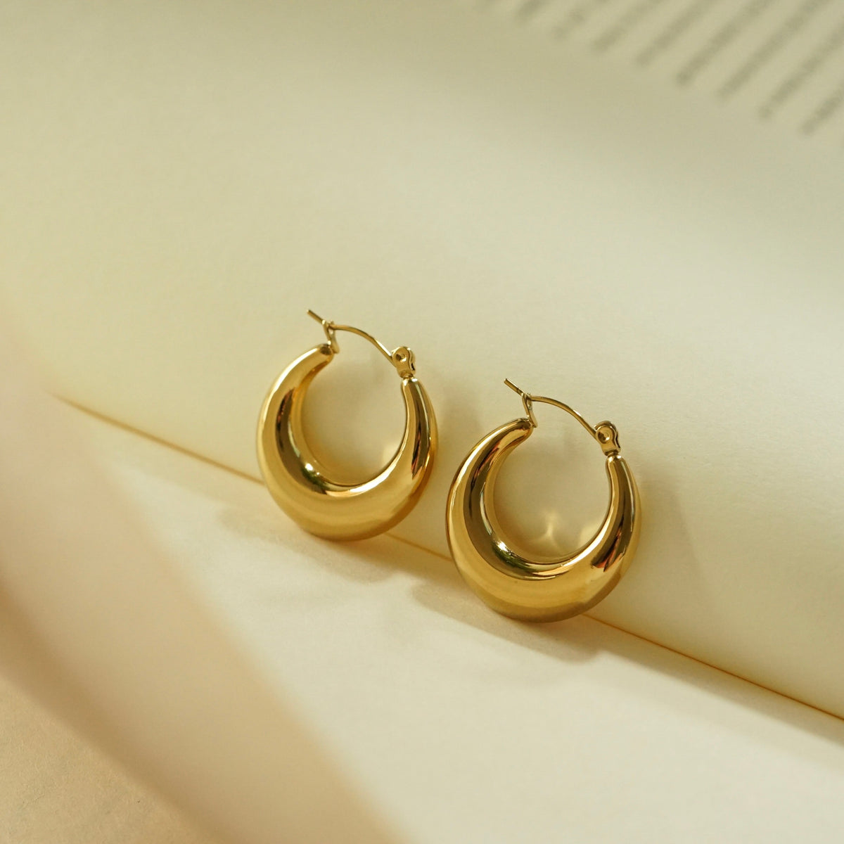 Honesty Hoop Earrings (Gold)