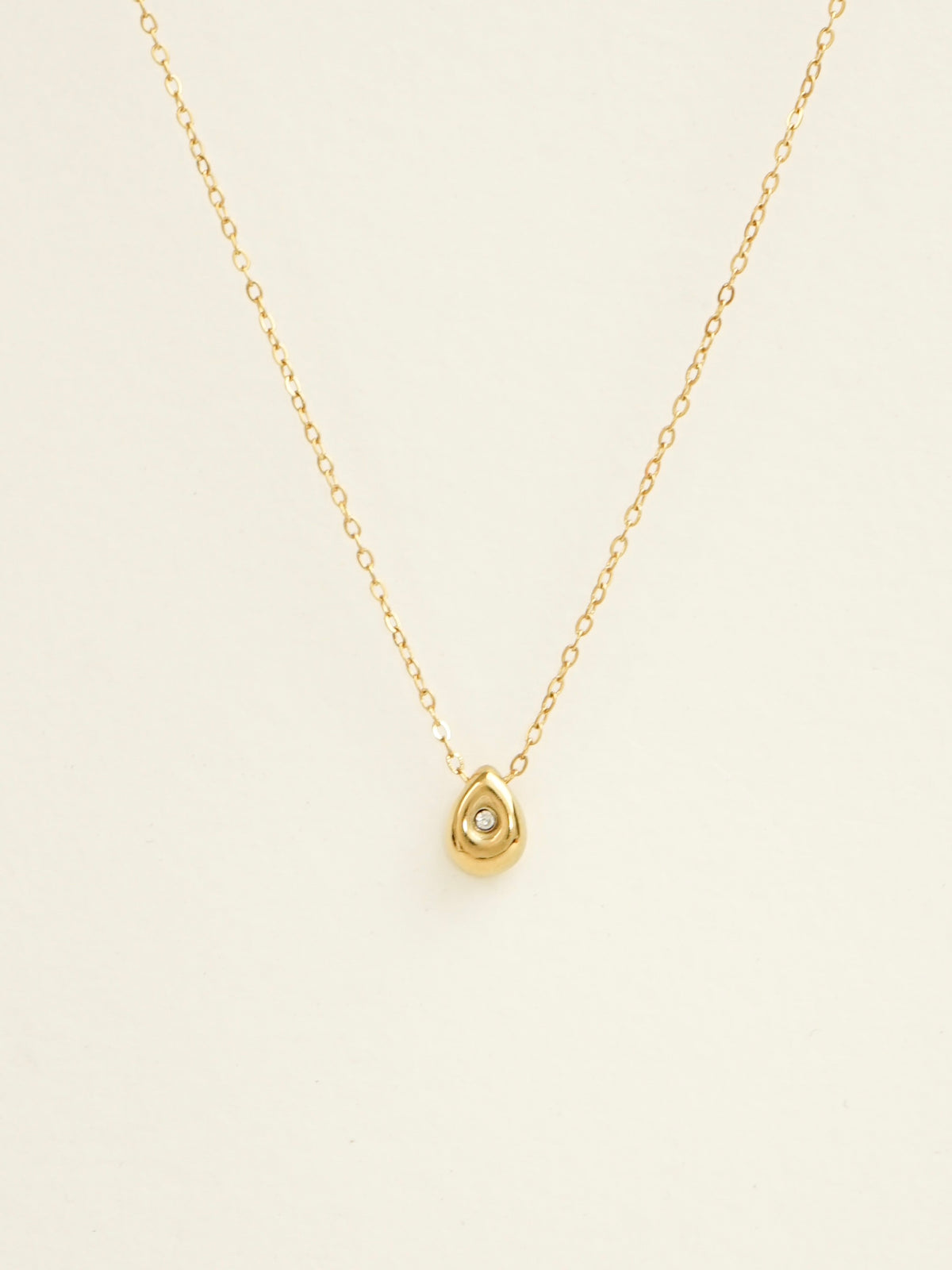Whitlee Dainty Teardrop Necklace (Gold)