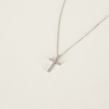 Arielle Cross Necklace (Silver)